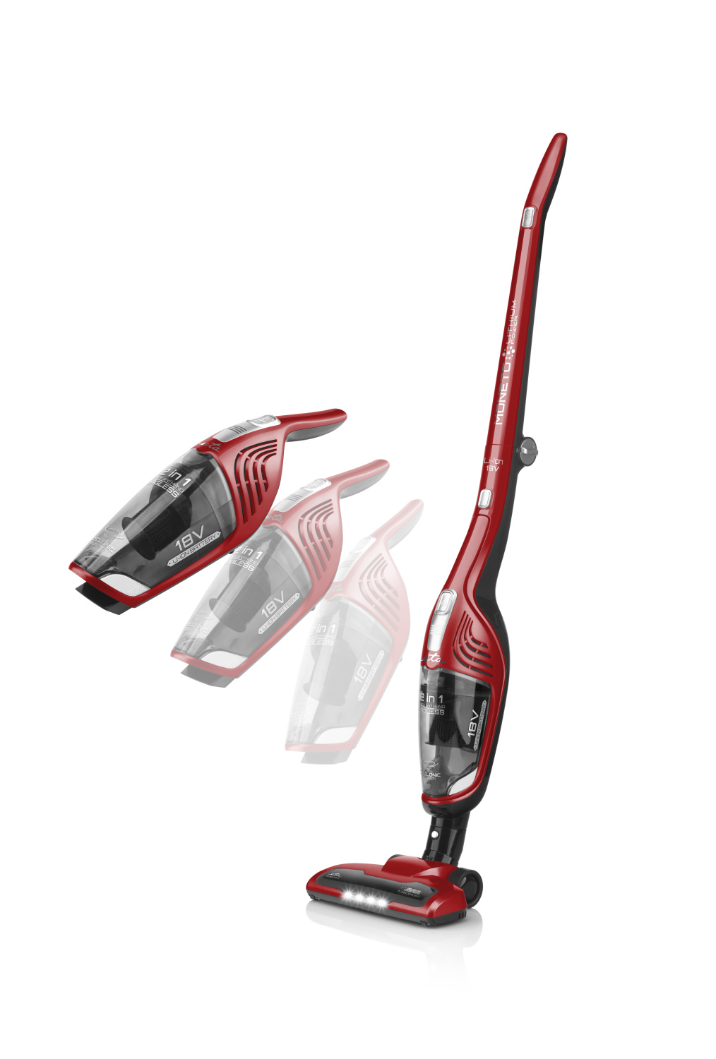 ETA Vacuum Cleaner ETA445390000 Moneto II Cordless operating Handstick 2in1 N/A W 18 V Operating time (max) 45 min Red/Black - Image 3