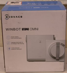 SALE OUT. Ecovacs Window Cleaning Robot WINBOT W2 OMNI Corded 2800 Pa White USED, DIRTY, SCRATCHED, MISSING LIQUID BOTTLE