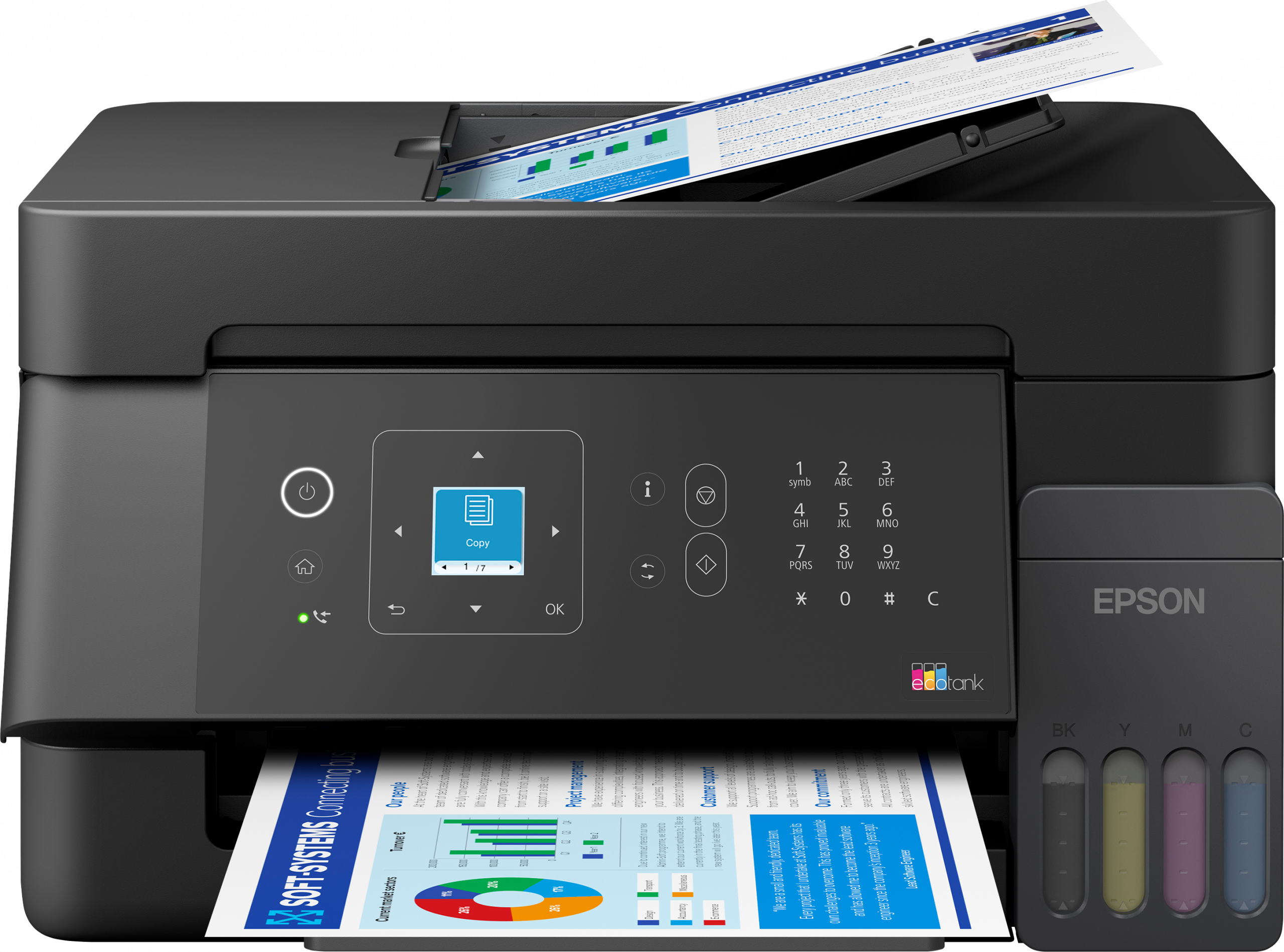 Epson EcoTank L5390 Inkjet Colour Multifuction Printer A4 Wi-Fi Black