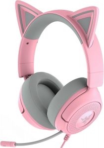 Razer Gaming Headset Kraken Kitty V3 X Wired Over-Ear Microphone Quartz