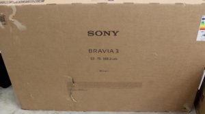 SALE OUT. Sony K75S35B Bravia 3 75" (189cm) 4K Ultra HD Smart Google D-LED TV SALE OUT. Sony TV K75S35B Bravia 3 75 Smart TV Google TV 4K UHD DAMAGED PACKAGING, UNPACKED