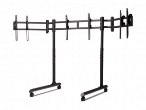 Next Level Racing Floor stand Tube Freestanding Triple Monitor Stand Up to 3x43 " Height adjustment, Tilt Maximum weight (capacity) 50 kg Black