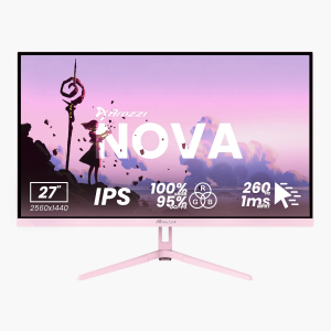 Arozzi Nova 27" IPS, 260Hz, Computer Monitor - Pink