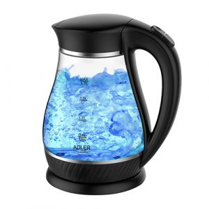 Adler Kettle AD 1274 Standard 2200 W 1.7 L Plastic/Glass 360° rotational base Black/Transparent