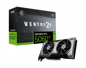 MSI GeForce RTX 5060 Ti 16G VENTUS 2X OC PLUS NVIDIA 16 GB GeForce RTX 5060 Ti GDDR7 HDMI ports quantity 1 PCI Express Gen 5 x16 (uses x8)