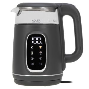Adler Kettle with LED Display AD 1305 Electric 2200 W 1.7 L Plastic 360° rotational base Grey
