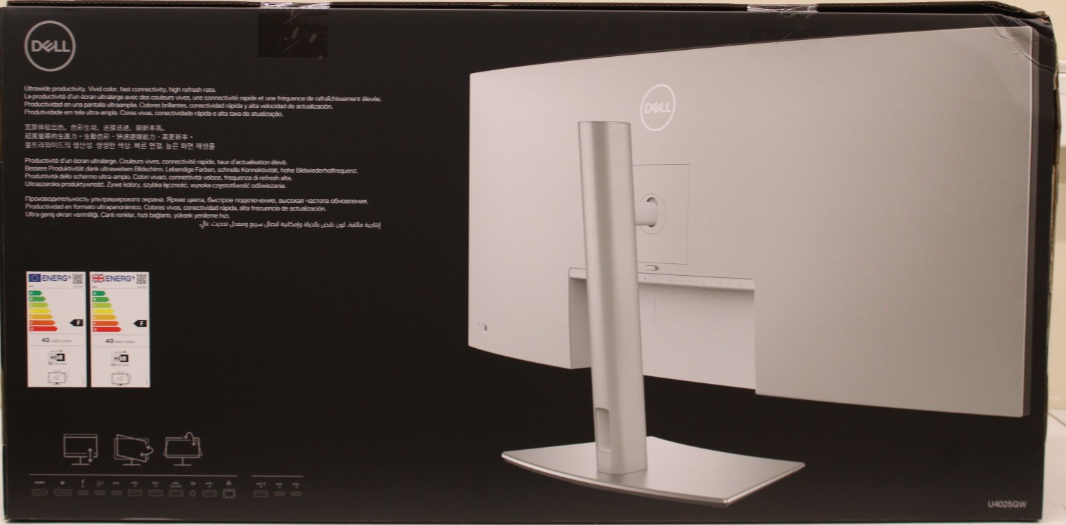 SALE OUT. Dell LCD U4025QW 40" IPS WUHD/5120×2160/DP,HDMI,USB-C,USB,RJ45/Black,silver SALE OUT. Dell U4025QW 40 " IPS 21:9 120 Hz 8 ms 5120 x 2160 pixels 450 cd/m² HDMI ports quantity 1 Silver Warranty 36 month(s) DAMAGED PACKAGING - Pilt 3