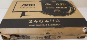 AOC 24G4HA 23,8“ 1920x1080/16:9/300 cd/m²/1 ms/HDMI, DisplayPort, Headphone out SALE OUT. 24G4HA 24 " Fast IPS FHD 16:9 200 Hz 0.5 ms 1920 x 1080 pixels 300 cd/m² HDMI ports quantity 2 Black, Red Warranty 36 month(s) DAMAGED PACKAGING