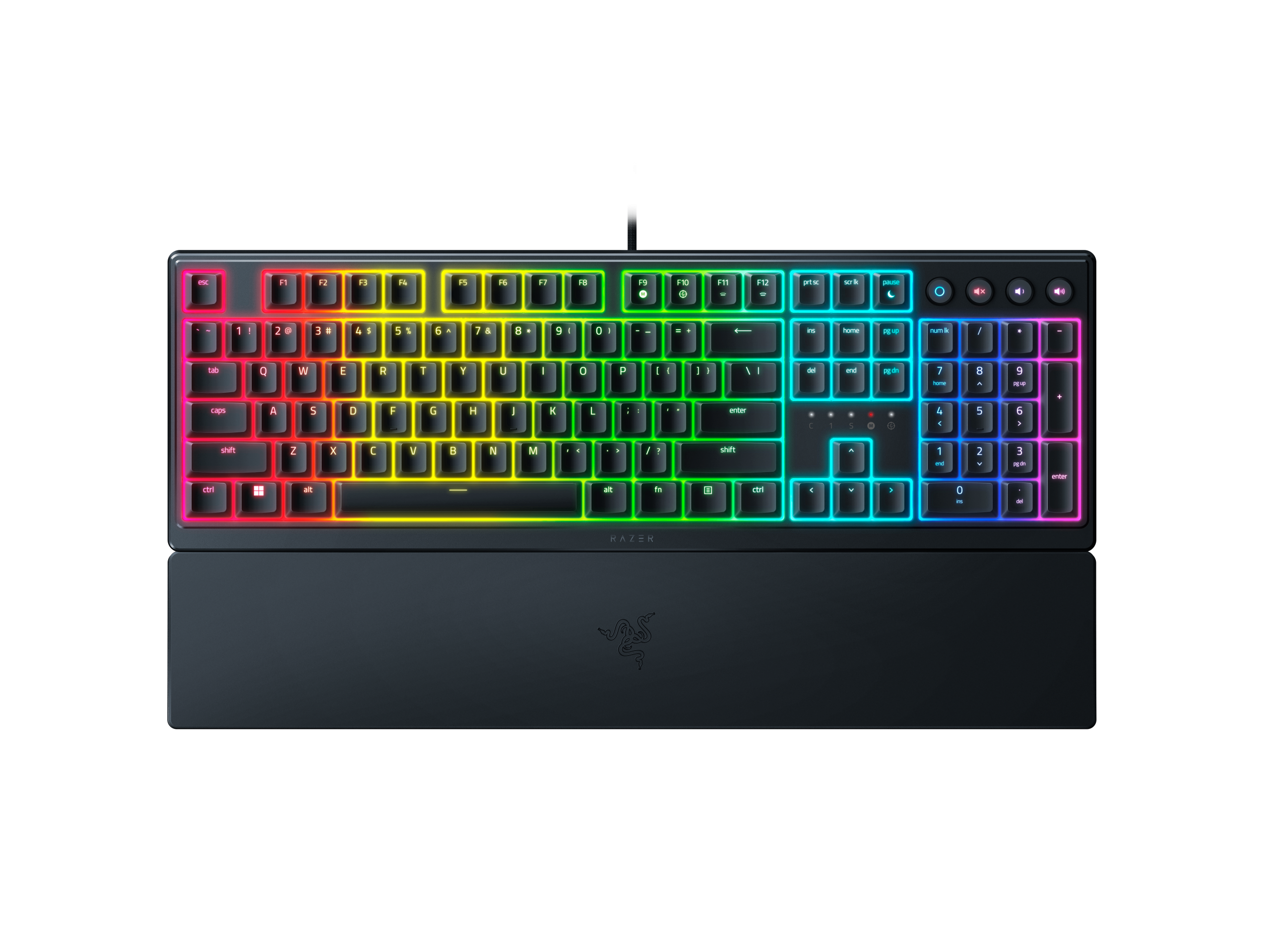 Razer Ornata V3 Gaming Keyboard Wired RGB LED light Cyrillic Razer Mecha-Membrane Black