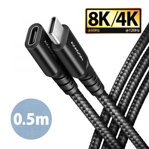 CABLE USB-C EXTENSION 0.5M/BLACK BUCM32-CF05AB AXAGON