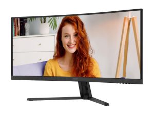 AOC CU34B3E 34 " VA WQHD 21:9 120 Hz 4 ms 3440 x 1440 pixels 300 cd/m² HDMI ports quantity 1 Black